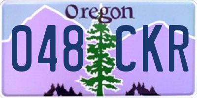 OR license plate 048CKR