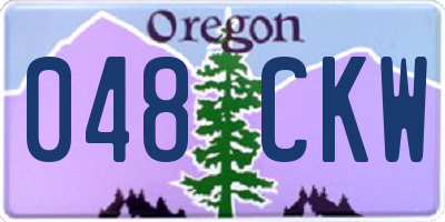 OR license plate 048CKW