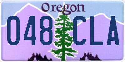 OR license plate 048CLA