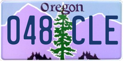 OR license plate 048CLE