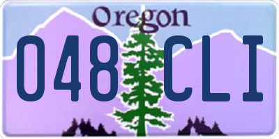 OR license plate 048CLI