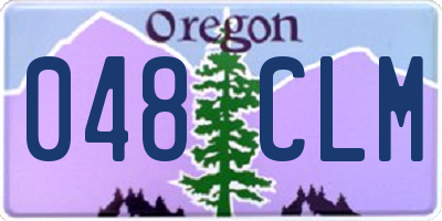 OR license plate 048CLM