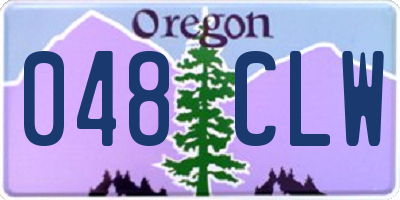 OR license plate 048CLW