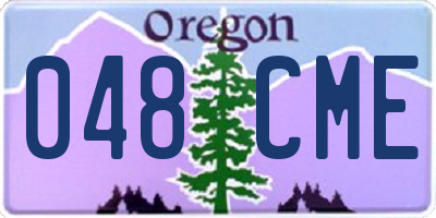 OR license plate 048CME
