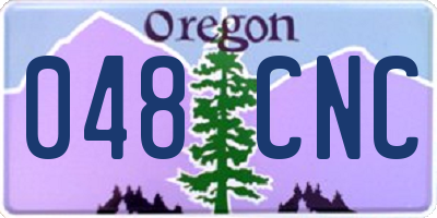 OR license plate 048CNC