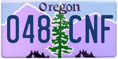 OR license plate 048CNF