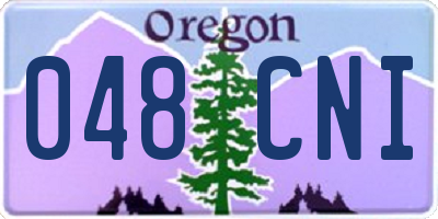 OR license plate 048CNI