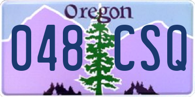 OR license plate 048CSQ