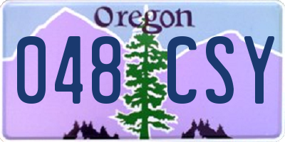 OR license plate 048CSY