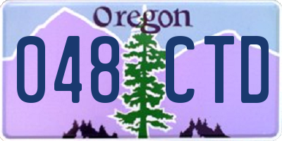OR license plate 048CTD