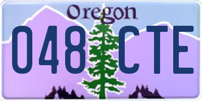 OR license plate 048CTE