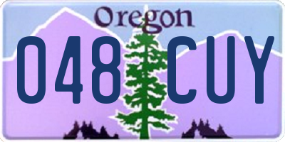 OR license plate 048CUY