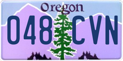 OR license plate 048CVN