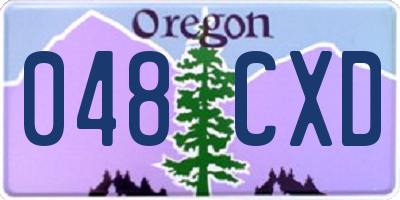 OR license plate 048CXD