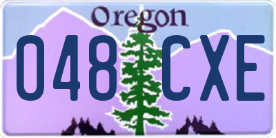 OR license plate 048CXE