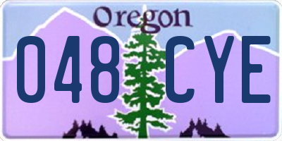 OR license plate 048CYE