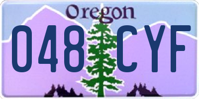 OR license plate 048CYF