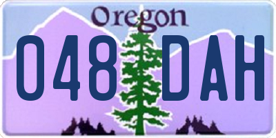 OR license plate 048DAH