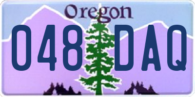 OR license plate 048DAQ