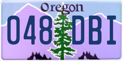 OR license plate 048DBI