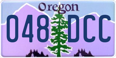 OR license plate 048DCC
