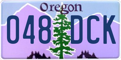 OR license plate 048DCK