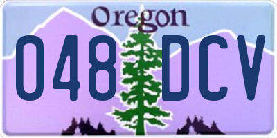 OR license plate 048DCV