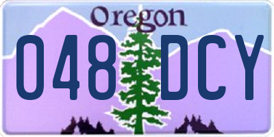 OR license plate 048DCY