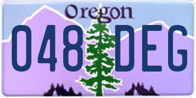 OR license plate 048DEG