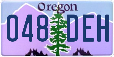 OR license plate 048DEH