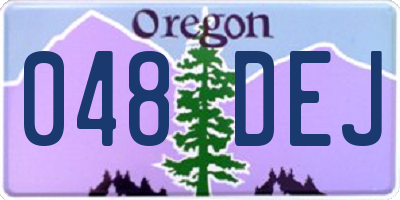 OR license plate 048DEJ