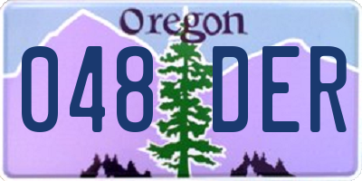 OR license plate 048DER