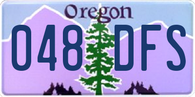 OR license plate 048DFS
