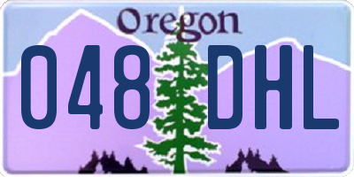 OR license plate 048DHL