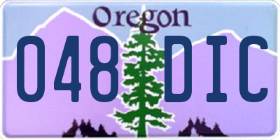 OR license plate 048DIC