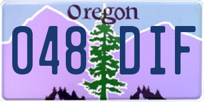OR license plate 048DIF