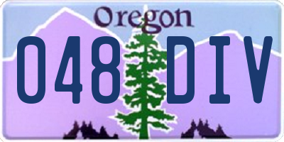 OR license plate 048DIV
