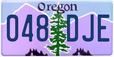 OR license plate 048DJE