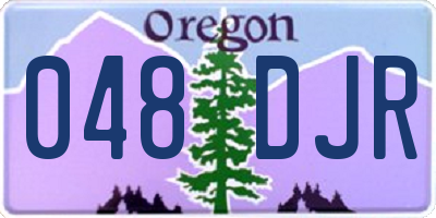 OR license plate 048DJR