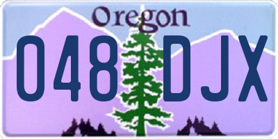 OR license plate 048DJX