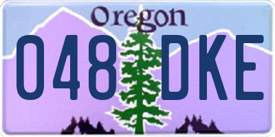 OR license plate 048DKE