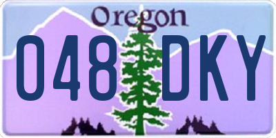 OR license plate 048DKY