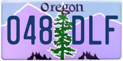 OR license plate 048DLF