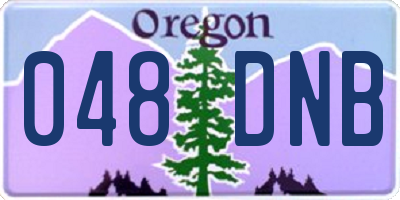 OR license plate 048DNB