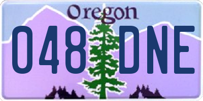 OR license plate 048DNE
