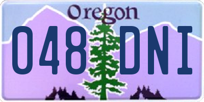 OR license plate 048DNI
