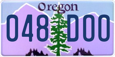 OR license plate 048DOO