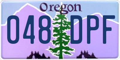 OR license plate 048DPF