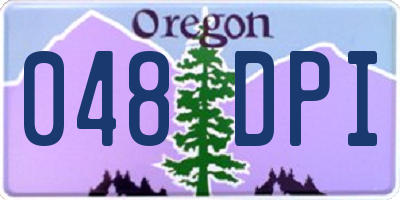 OR license plate 048DPI