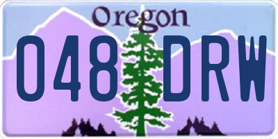 OR license plate 048DRW
